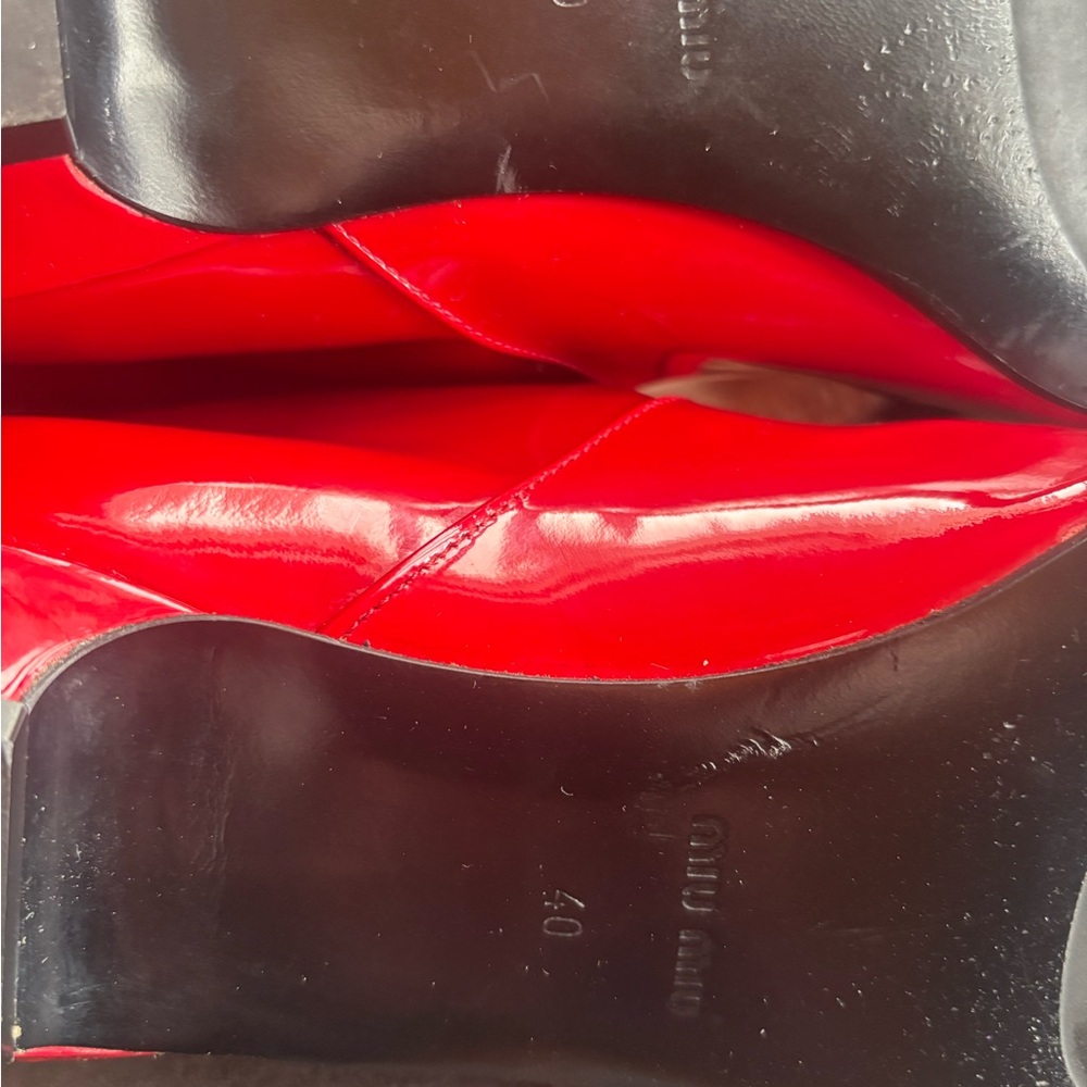 Miu Miu Red and Black Heels